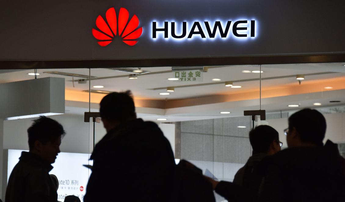 Huawei-butik i Peking. Foto: Greg Baker/AFP/Getty Images