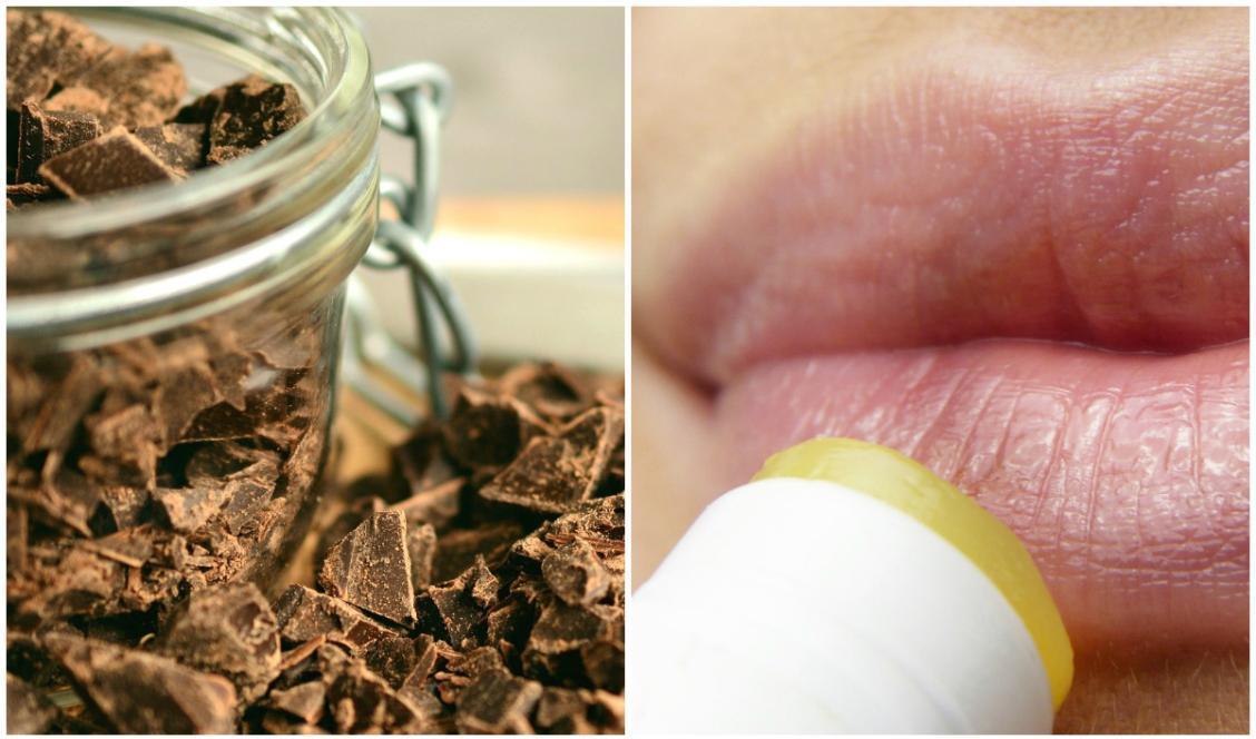 



Choklad i läppbalsamet ger inte bara god smak utan vårdar också huden.                                                                                                                                                                                                
