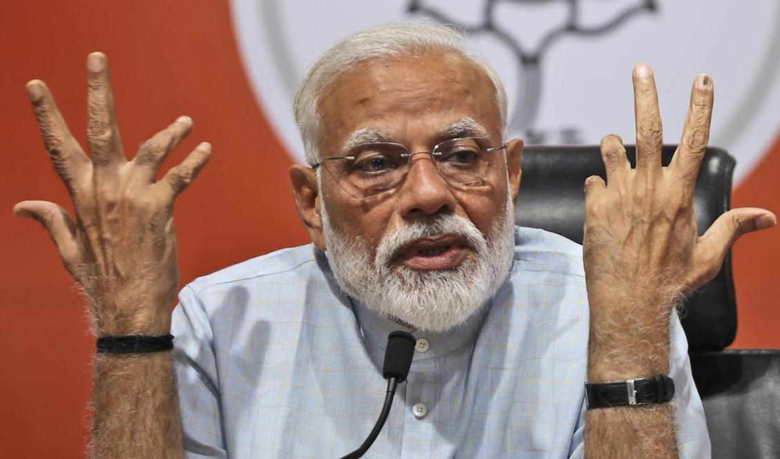 premiärminister Narendra Modi. Foto: Manish Swarup, Altaf Qadri/AP/TT