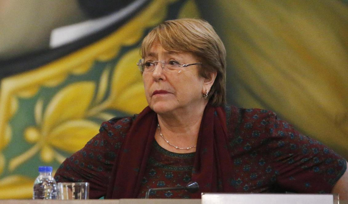 FN:s människorättschef Michelle Bachelet. Foto: Ariana Cubillos/AP/TT