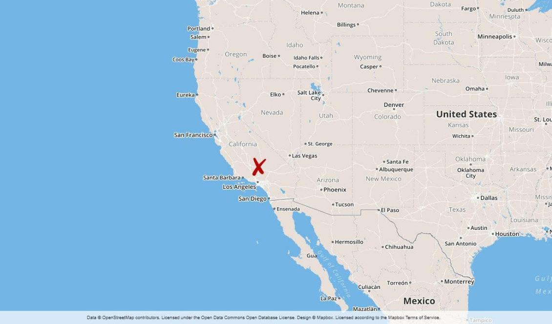 Ett jordskalv med magnituden 6,4 har inträffat i södra Kalifornien. Foto: TT