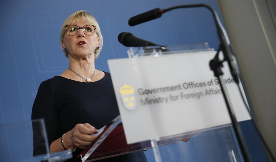 Utrikesminister Margot Wallström. Foto: Fredrik Persson/TT