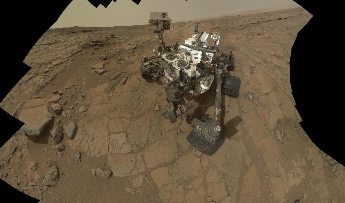USA:s robotbil Curiosity har förvånansvärt stora mängder av gasen metan i Mars atmosfär. Foto: Foto: Nasa/AP/TT-arkivbild