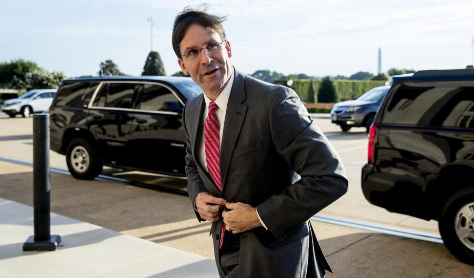 USA:s försvarsminister Mark Esper. Foto: Andrew Harnik/AP/TT-arkivbild