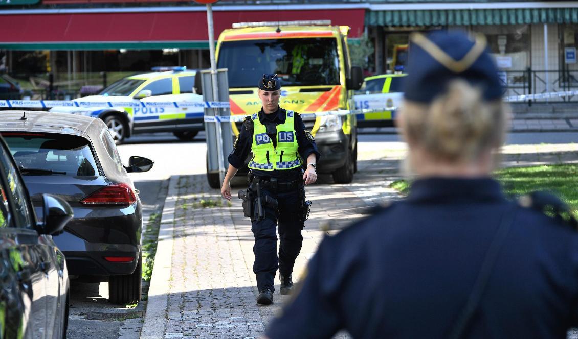 En kvinna sköts till döds på måndagsmorgonen i Malmö. Foto: Johan Nilsson/TT