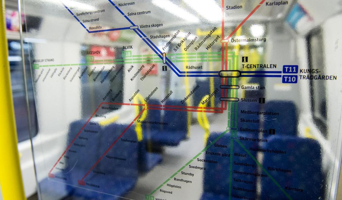 
Samtliga tunnelbanevagnar i Stockholm ska kameraövervakas. Foto: Marcus Ericsson/TT-arkivbild                                                
