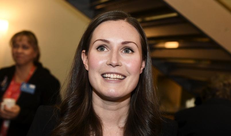 Här kommer Sanna Marin, Finlands nästa statsminister efter att ha blivit vald till statsministerkandidat för socialdemokratiska SPD. Foto: Vesa Moilanen/TT