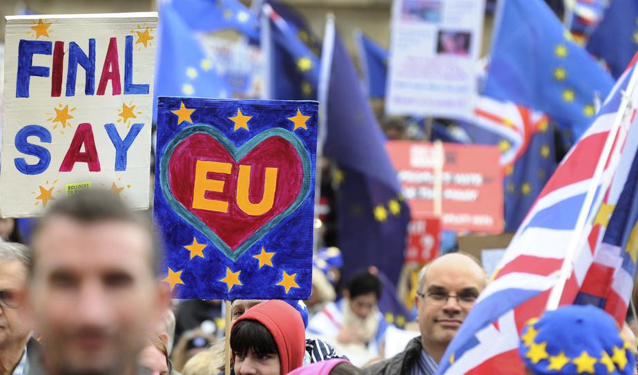Brexit river upp starka känslor i Storbritannien som går till parlamentsval på torsdag. Foto: Rui Vieira/AP/TT-arkivbild
