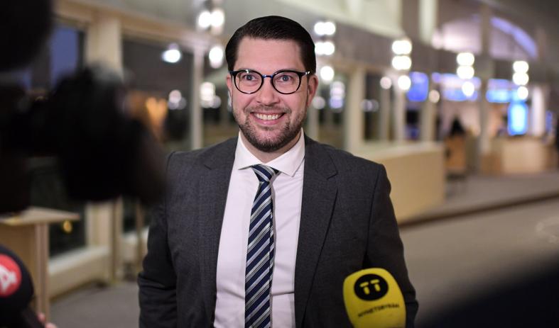 Sverigedemokraternas partiledare Jimmie Åkesson. Foto: Anders Wiklund/TT-arkivbild