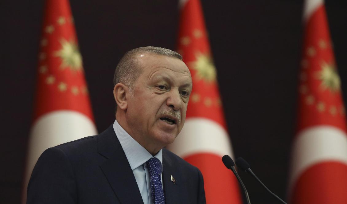 Turkiets president Recep Tayyip Erdogan. Foto: Burhan Ozbilici/AP/TT-arkivbild