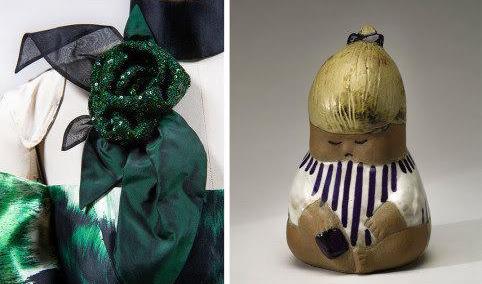 Pär Engsheden och Sara Danius Nobelklänningar och Lisa Larsons figuriner visas när Nationalmuseum öppnar igen. Foto: Nationalmuseum. Pressbild