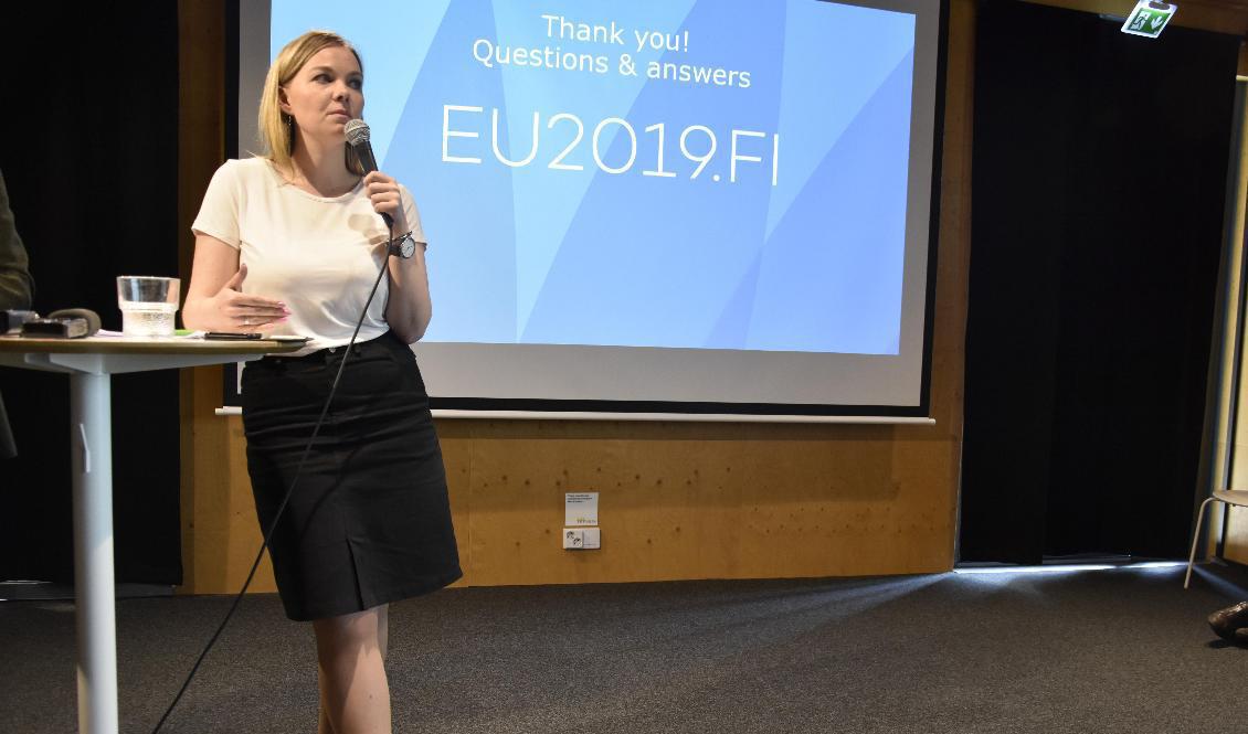 Finlands finansminister Katri Kulmuni lämnar ministerposten. Foto: Wiktor Nummelin/TT-arkivbild