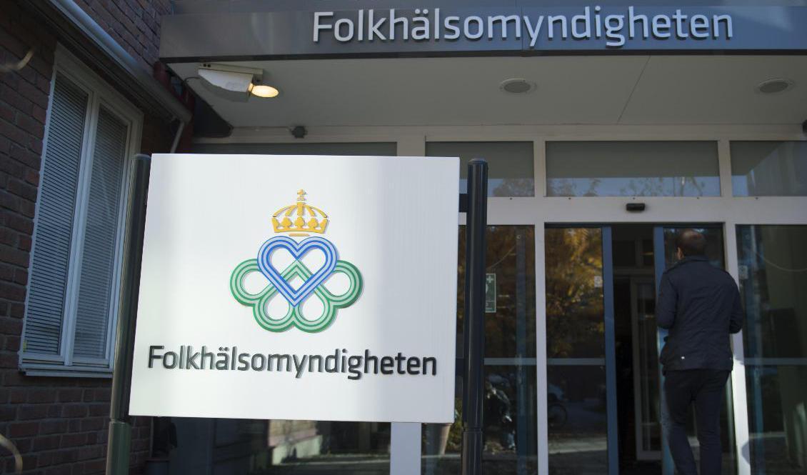 Folkhälsomyndigheten håller myndighetsgemensam pressträff. Foto: Fredrik Sandberg/TT-arkivbild