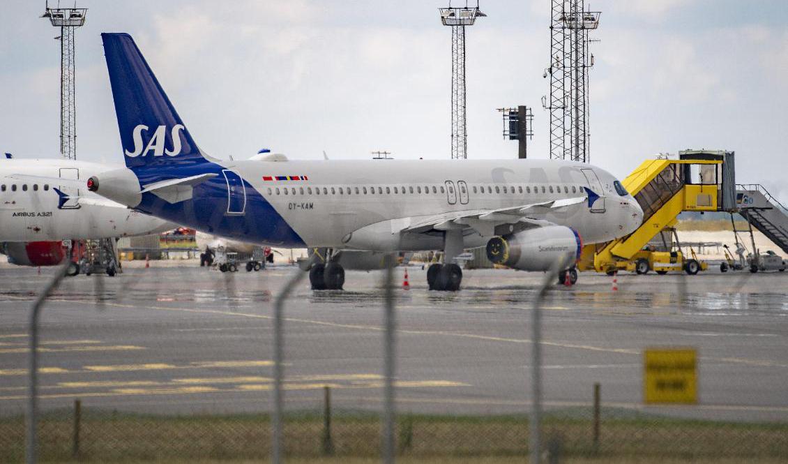 Ett SAS-plan på Kastrup. Foto: Johan Nilsson/TT-arkivbild