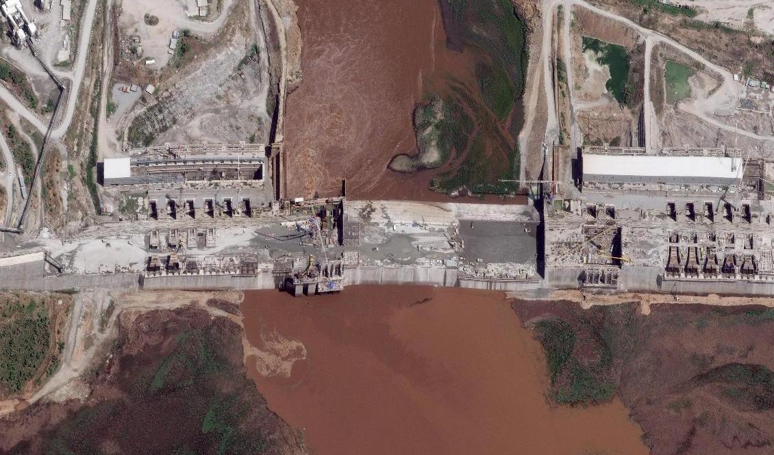 Etiopien vill börja fylla projektet Stora etiopiska renässansdammen (GERD) med vatten inom kort, vilket oroar Egypten. Foto: AP/TT