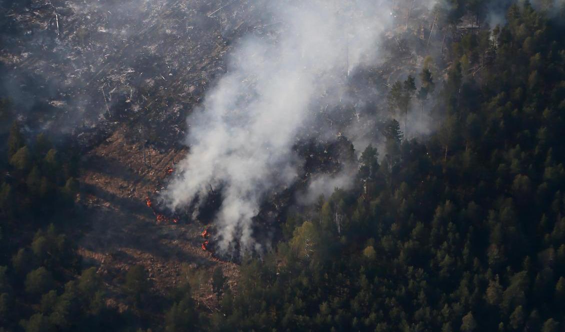 Räddningstjänsten i mellersta Norrland har de senaste dagarna bekämpat flertalet bränder som uppstått i högsommarvärmen. Foto: Kustbevakningen-arkivbild