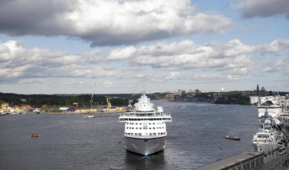 Birka Cruises fartyg M/S Birka Stockholm anländer till hamnen vid Slussen. Foto: Henrik Montgomery/TT-arkivbild