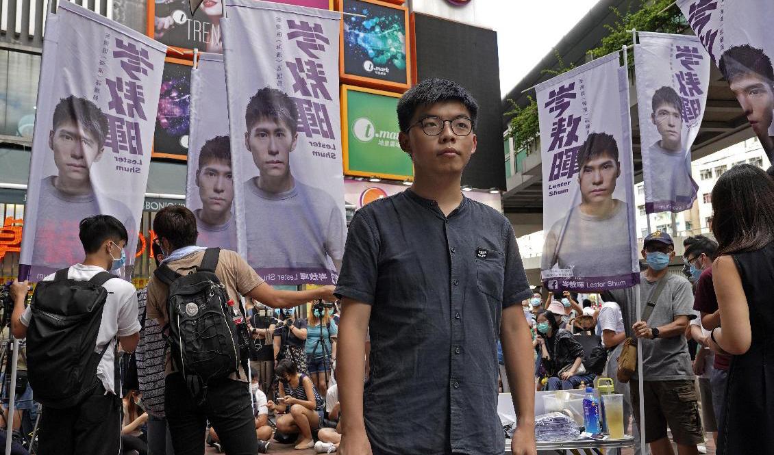 Demokratiaktivisten Joshua Wong. Foto: Vincent Yu/AP/TT