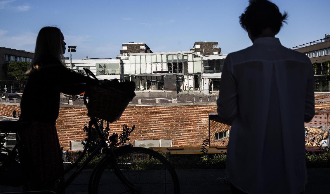 Bombdådet vid Skat-kontoret på Østerbro väckte stor uppmärksamhet i Danmark. Foto: Olafur Steinar Rye Gestsson//Ritzau Scanpix/AP-arkivbild