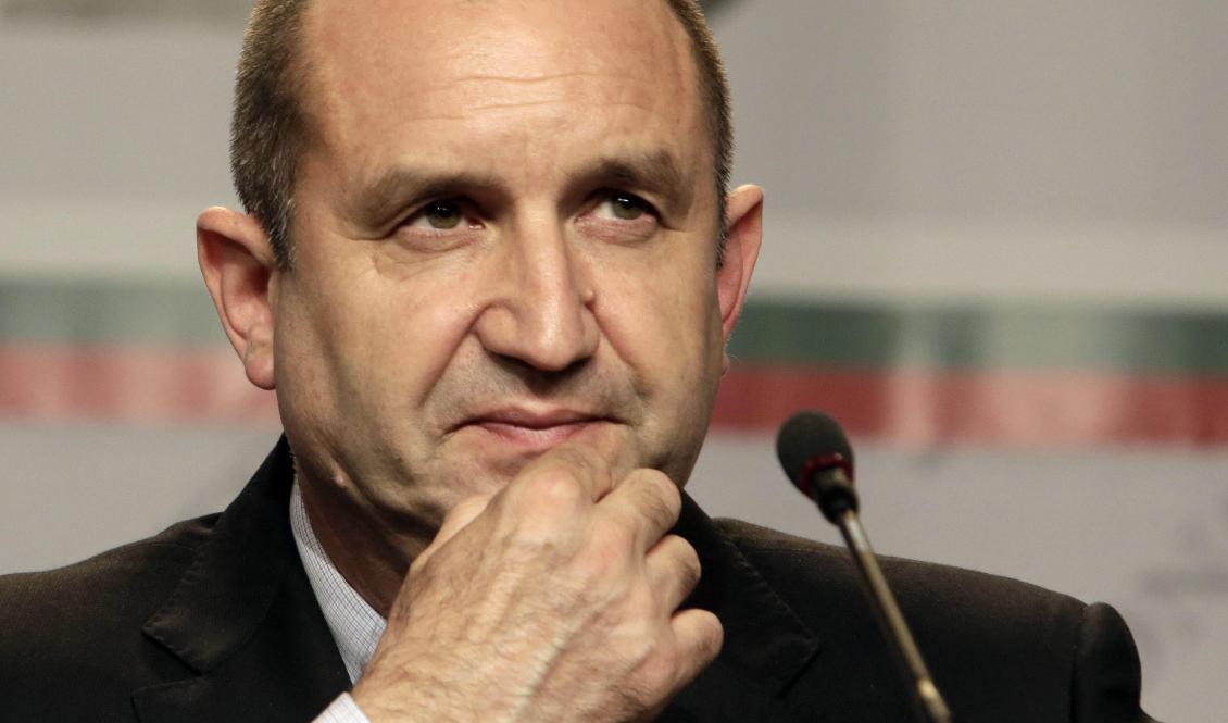 President Rumen Radev. Foto: Valentina Petrova/AP/TT-arkivbild