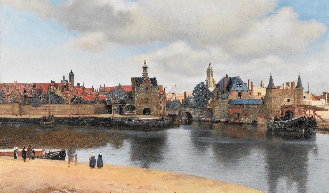 När målade Vermeer sin "Vy över Delft"? Svaret kan finnas i skyn. Foto: Johannes Vermeer/Collection Mauritshuis, Den Haag/TT