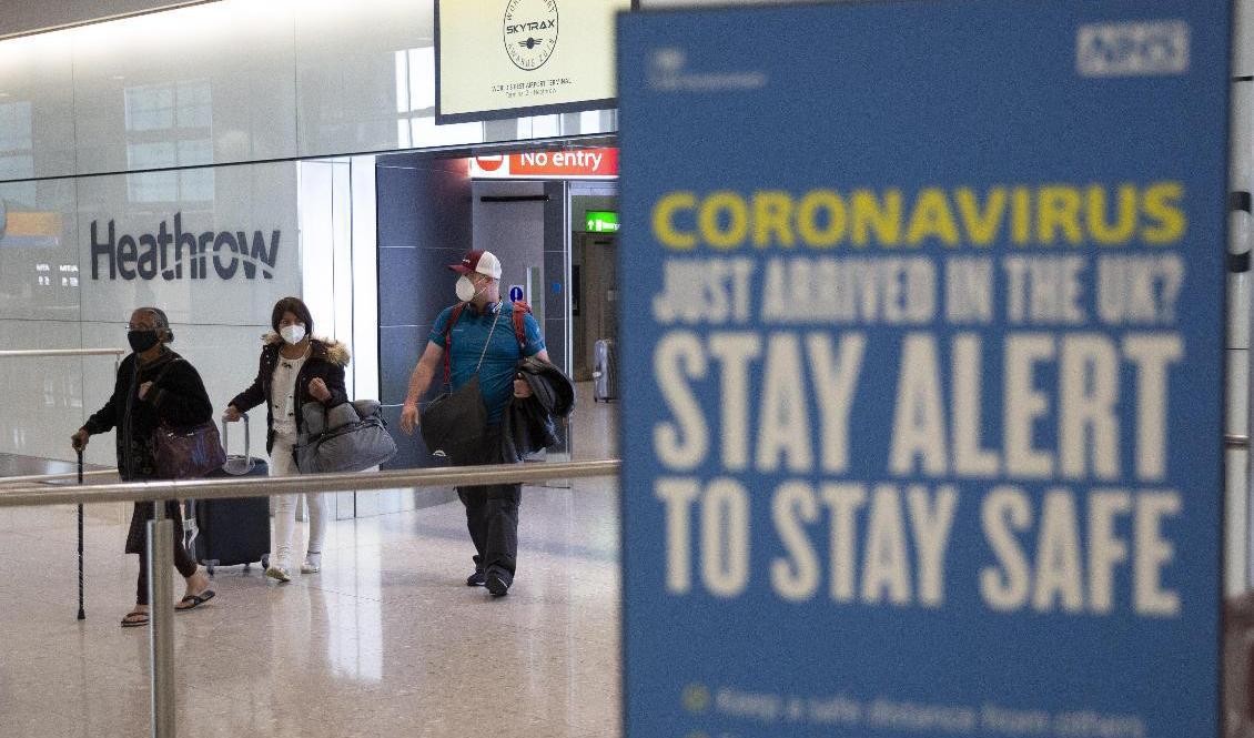 Storbritannien inför 14 dagars karantän för alla Spanienresenärer. Foto: Matt Dunham/AP/TT-arkivbild