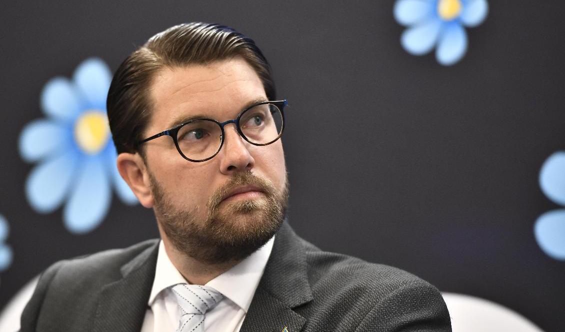 Partiledare Jimmie Åkesson (SD). Foto: Ali Lorestani/TT-arkivbild