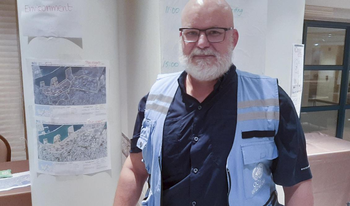 Jesper Folkesson vid MSB är på plats för FN:s krisbedömningsgrupp i Beirut. Foto: Privat