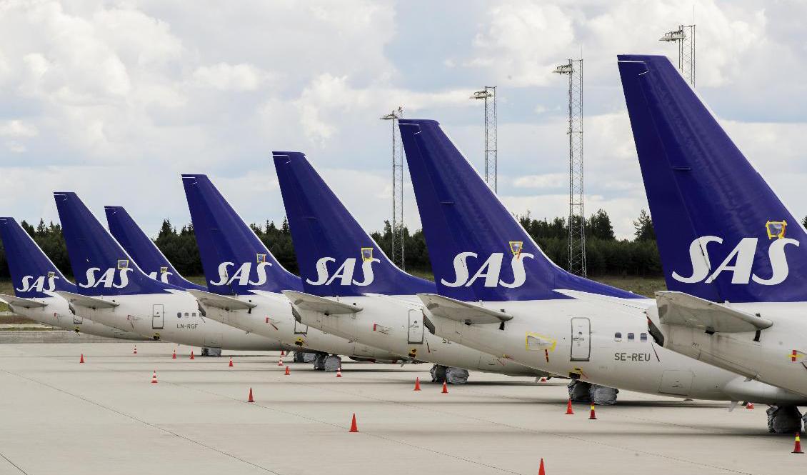 Danmark och Sverige har fått grönt ljus från EU-kommissionen att gå in med miljarder i stöd för att hålla SAS ekonomiskt flytande i coronapandemins kölvatten. Foto: Vidar Ruud/NTB Scanpix/TT-arkivbild