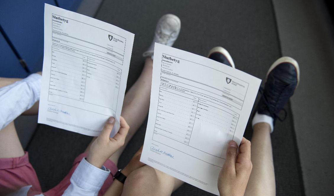 Vad ligger elevernas snittbetyg på i en viss skola? Svaret går inte längre att hitta i Skolverkets statistik. Arkivbild. Foto: Jessica Gow/TT