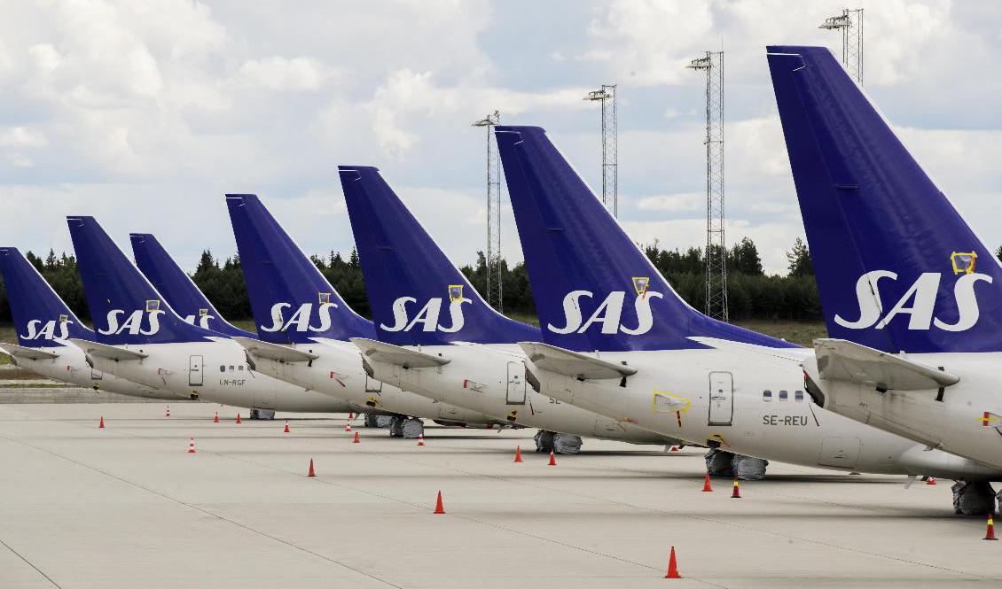 SAS är det flygbolag som toppar ARN:s lista över antal anmälningar mot resebolag. Arkivbild. Foto: Vidar Ruud/NTB/TT
