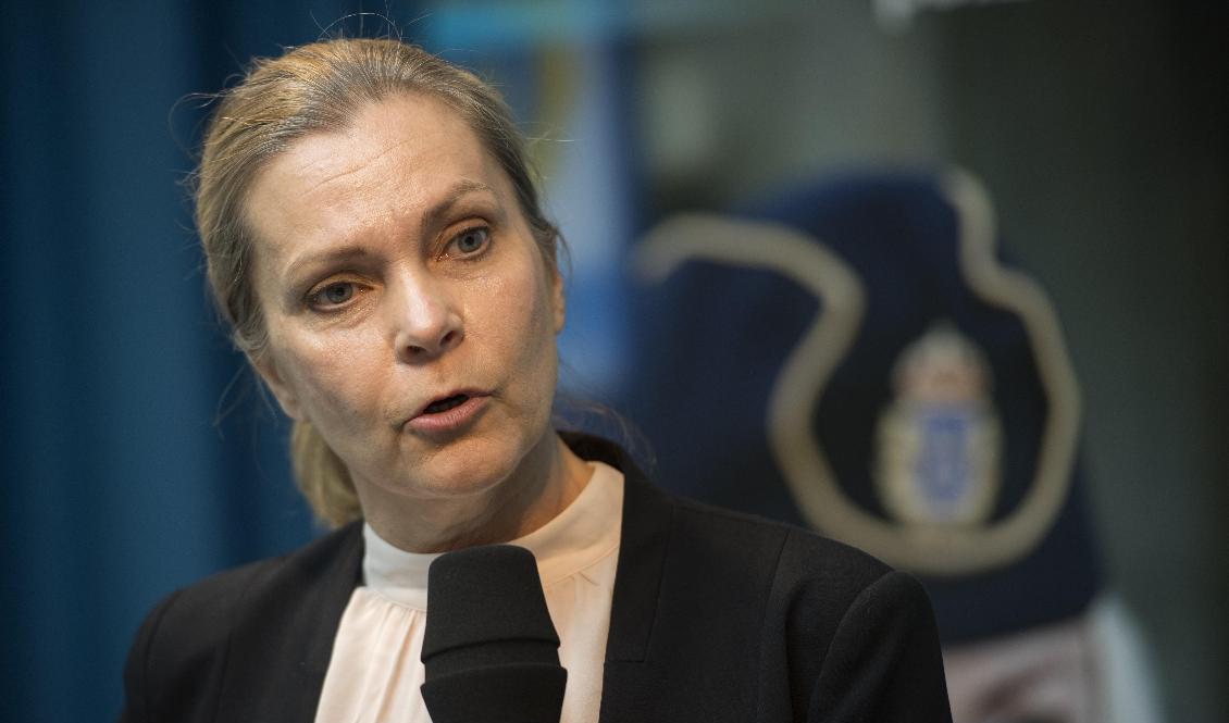 Polisförbundets ordförande Lena Nitz vill stärka upp den svenska poliskåren med norska kollegor. Arkivbild. Foto: Henrik Montgomery/TT