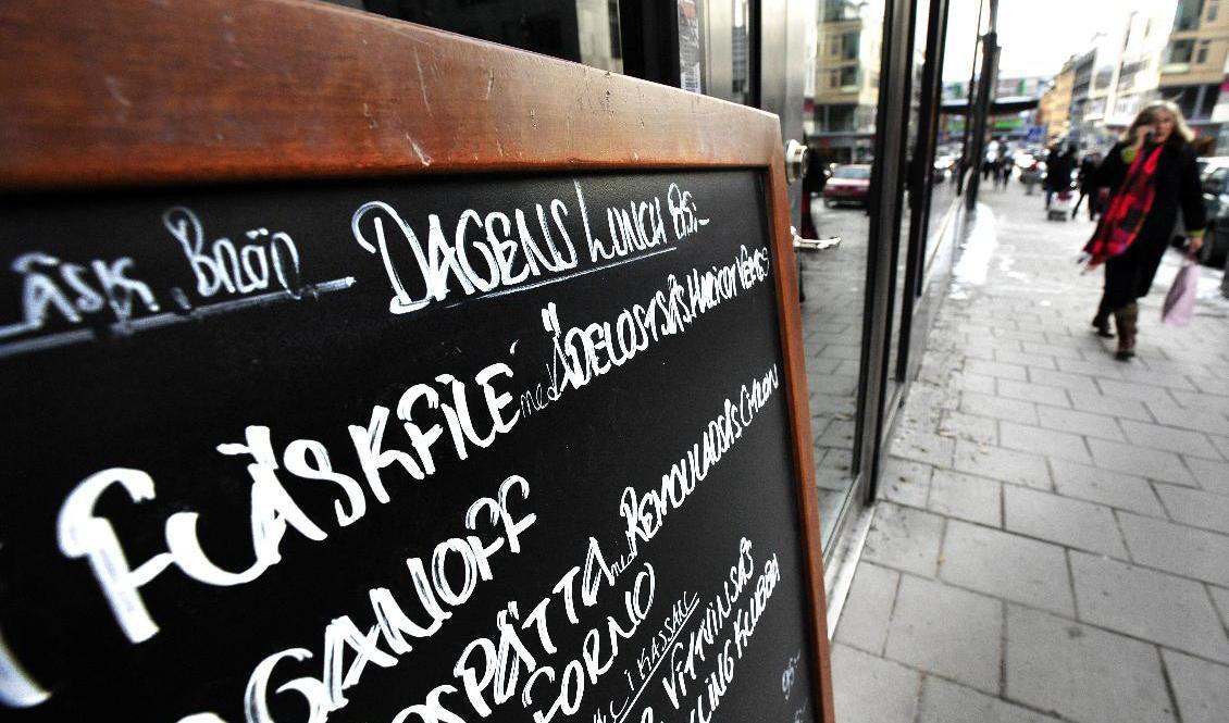 Lunchrestaurangerna har det tufft i pandemin. Arkivbild. Foto: Tomas Oneborg/SvD/TT