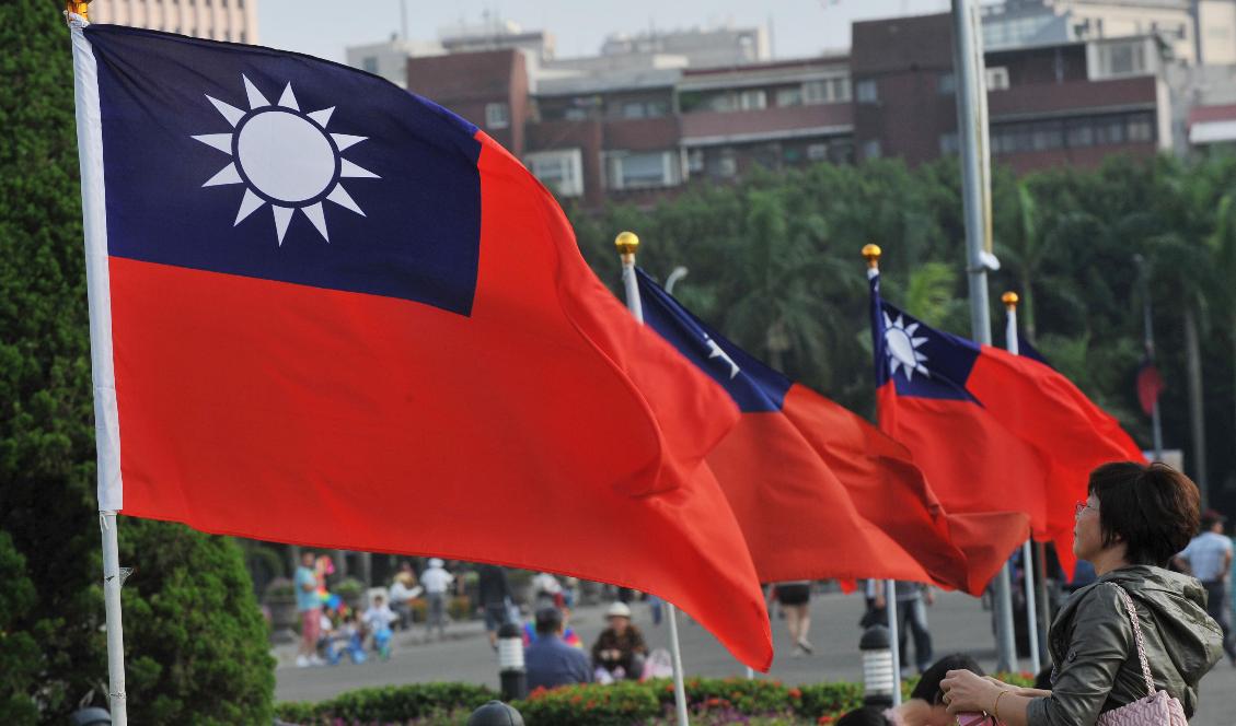Taiwans flagga. Foto: Mandy Cheng/AFP/Getty Images