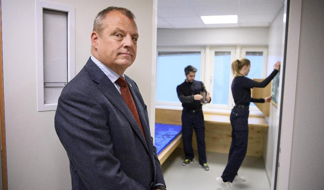 Kriminalvårdens generaldirektör Martin Holmgren anser att dubbelbeläggning är nödvändigt för att hantera platsbristen på landets fängelser. Arkivbild. Foto: Jessica Gow/TT