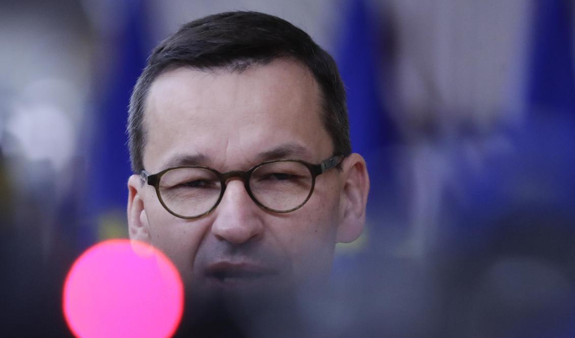 Polens premiärminister Mateusz Morawiecki tar strid för sin vetorätt inom ett EU som han säger att han inte känner igen sig i. Arkivbild. Foto: Olivier Hoslet/poolfoto via AP/TT