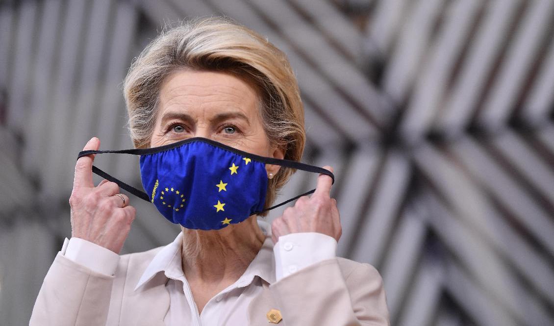 EU-kommissionens ordförande Ursula von der Leyen har lagt fram förslag på nödåtgärder inför ett hotande avtalslöst läge med Storbritannien. Foto: John Thys/AP/TT