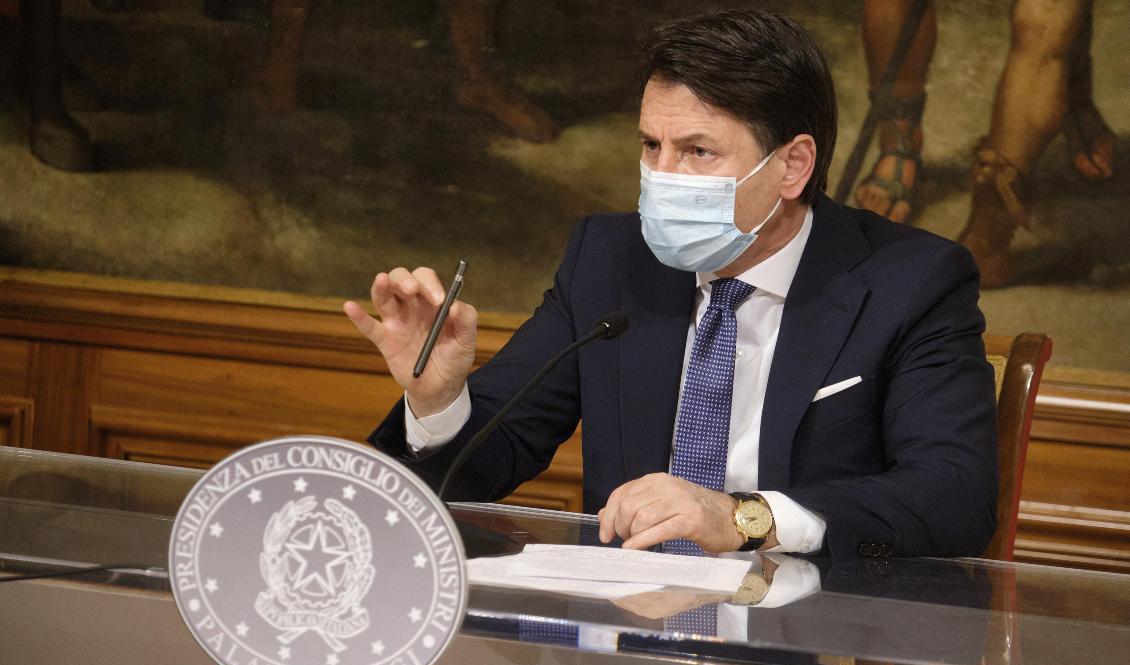 Italiens premiärminister Giuseppe Conte. Foto: Mauro Scrobogna/LaPresse/AP/TT