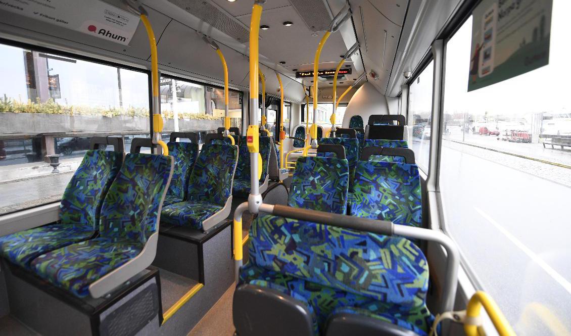 Bussen på bilden har inget med attacken att göra. Arkivbild. Foto: Ali Lorestani/TT