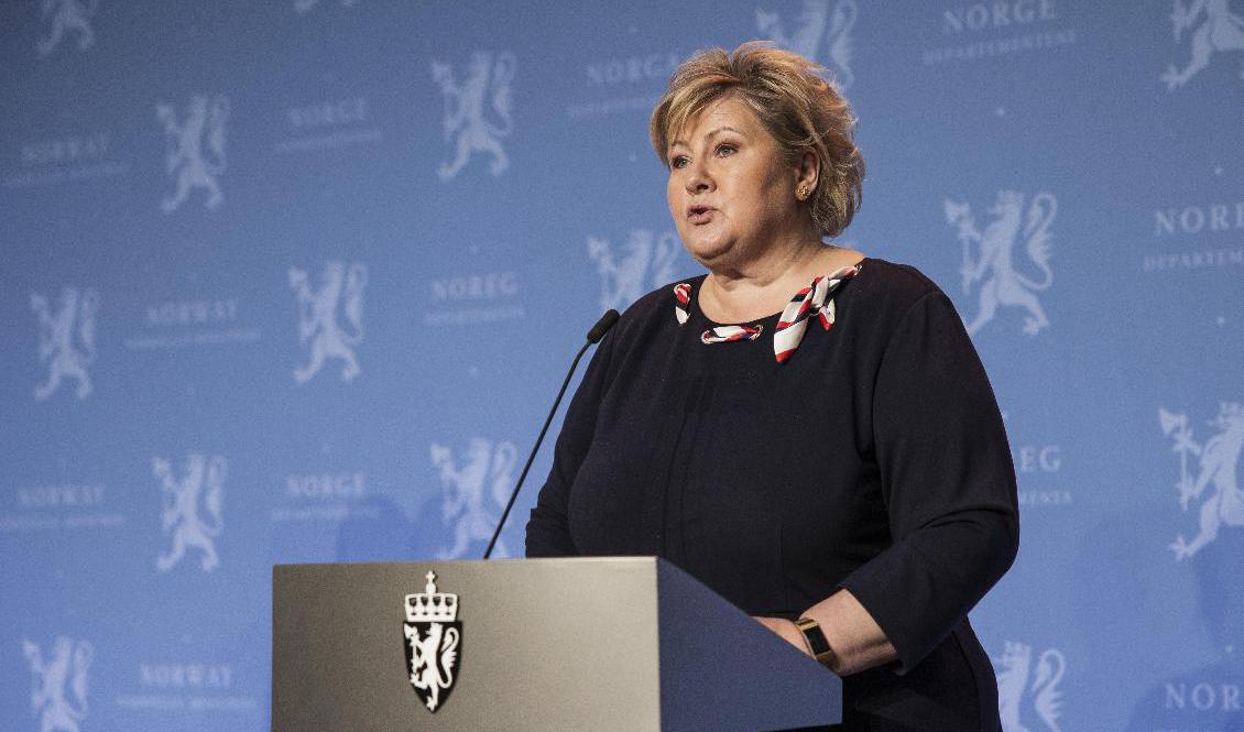 Norges statsminister Erna Solberg. Foto: Jil Yngland/NTB/TT