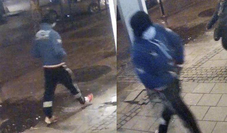 På bilderna syns personen som polisen misstänker ligger bakom knivskärningen av en man som senare avled. Foto: Polisen