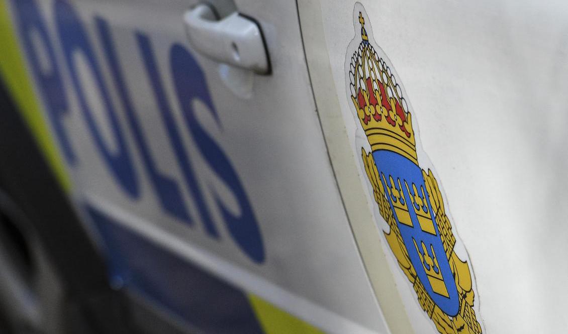 Någon har kastat en sten från en bro mot en polisbil. Arkivbild. Foto: Johan Nilsson/TT