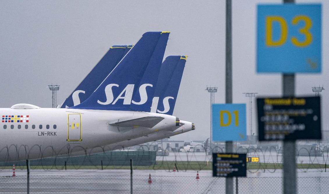 SAS har presenterat nya trafiksiffror för december. Arkivbild. Foto: Johan Nilsson/TT