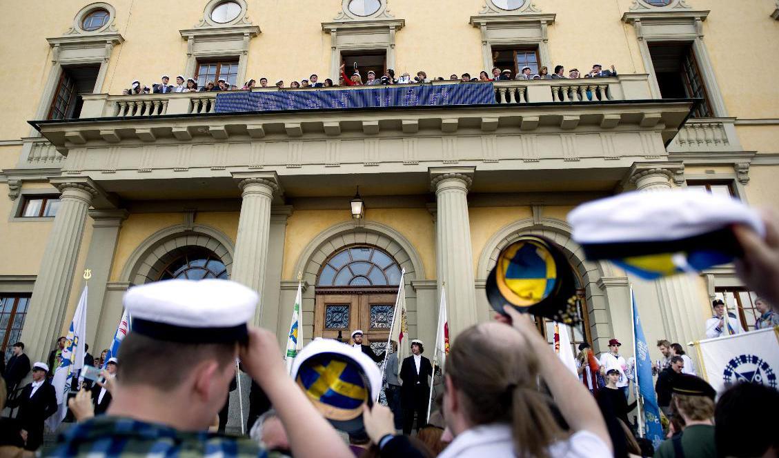 Det blir ingen mösspåtagning på Carolina Rediviva i Uppsala den sista april i år. Arkivbild. Pontus Lundahl/TT
