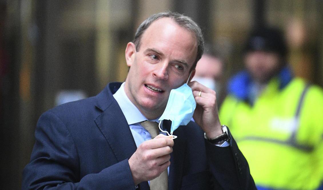 Storbritanniens utrikesminister Dominic Raab Arkivbild. Foto: Victoria Jones/PA/AP/TT