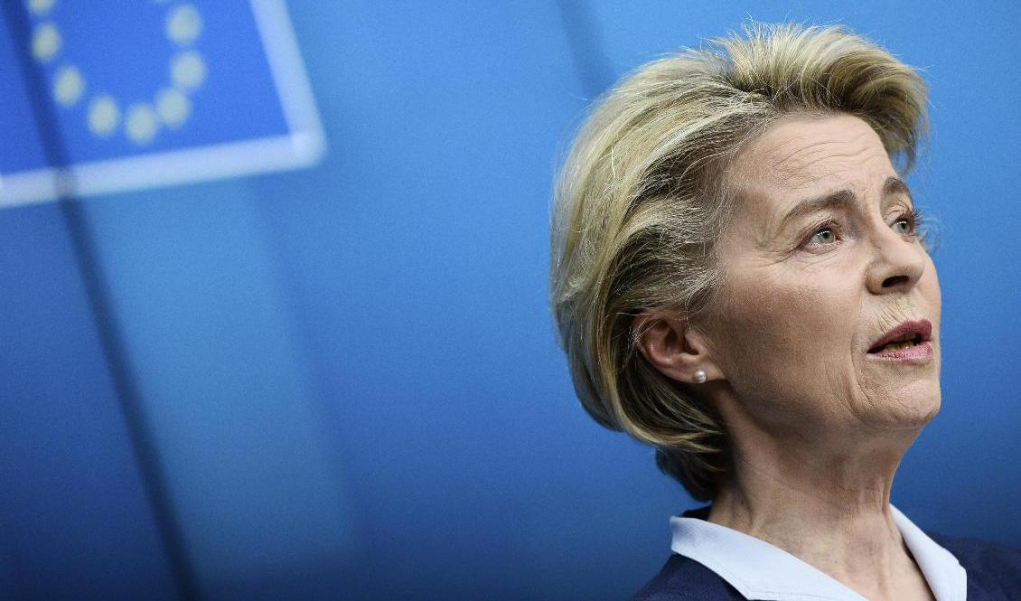 EU-kommissionens ordförande Ursula von der Leyen. Arkivbild. Foto: Johanna Geron/AP/TT