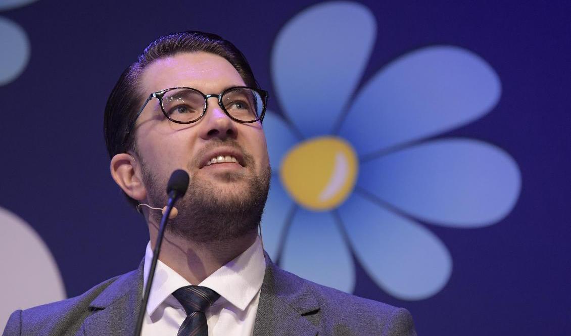 Sverigedemokraternas partiledare Jimmie Åkesson vill på förhand komma överens med M och KD om sakpolitiska frågor. Arkivbild. Foto: Janerik Henriksson/TT