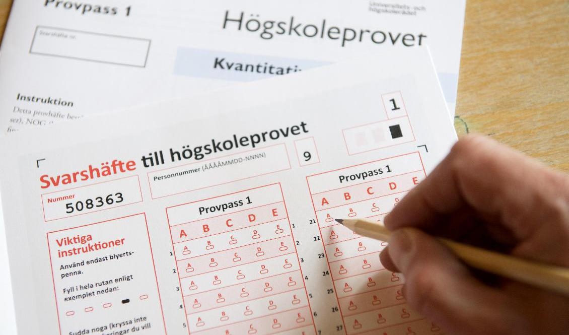 Dagens högskoleprov kunde inledas enligt plan - utom i en sal i Uppsala. Arkivbild. Foto: Henrik Montgomery/TT