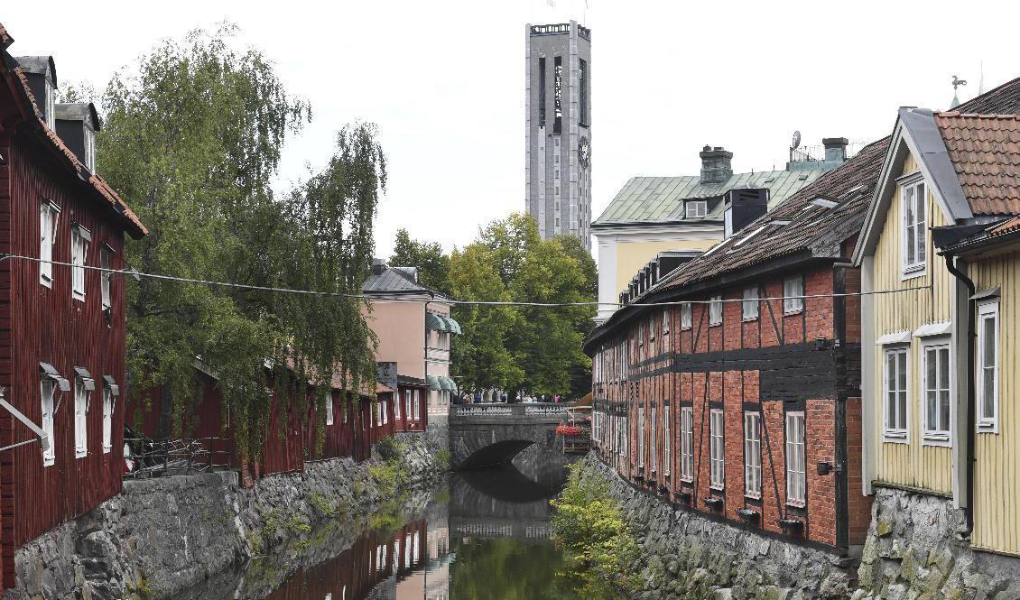 Svartån i Västerås, med stadshusets torn i bakgrunden. Arkivbild. Foto: Fredrik Sandberg/TT