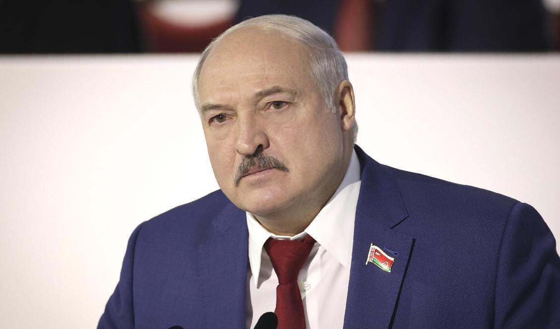 Belarus och presidenten Aleksandr Lukasjenko fördöms av omvärlden. Arkivbild. Foto: Maxim Guchek/AP/TT